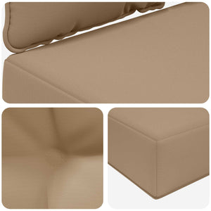 Μαξιλάρι Καναπέ Εξωτερικού Χώρου 2 pcs Taupe Πολυεστέρας - Pakobazaar
