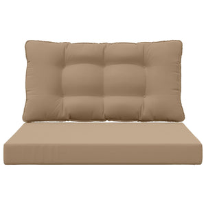 Μαξιλάρι Καναπέ Εξωτερικού Χώρου 2 pcs Taupe Πολυεστέρας - Pakobazaar