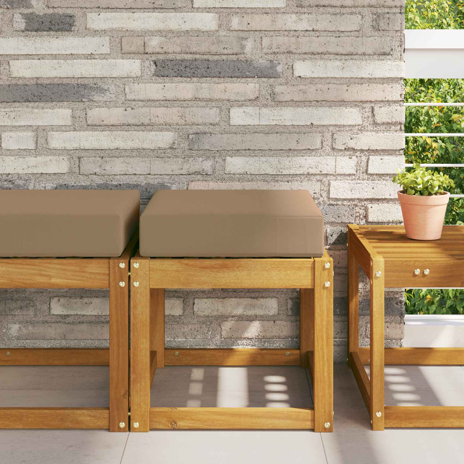 Μαξιλάρι Καθίσματος Εξωτερικού Χώρου Taupe 40 x 40 x 8 εκ. - Pakobazaar