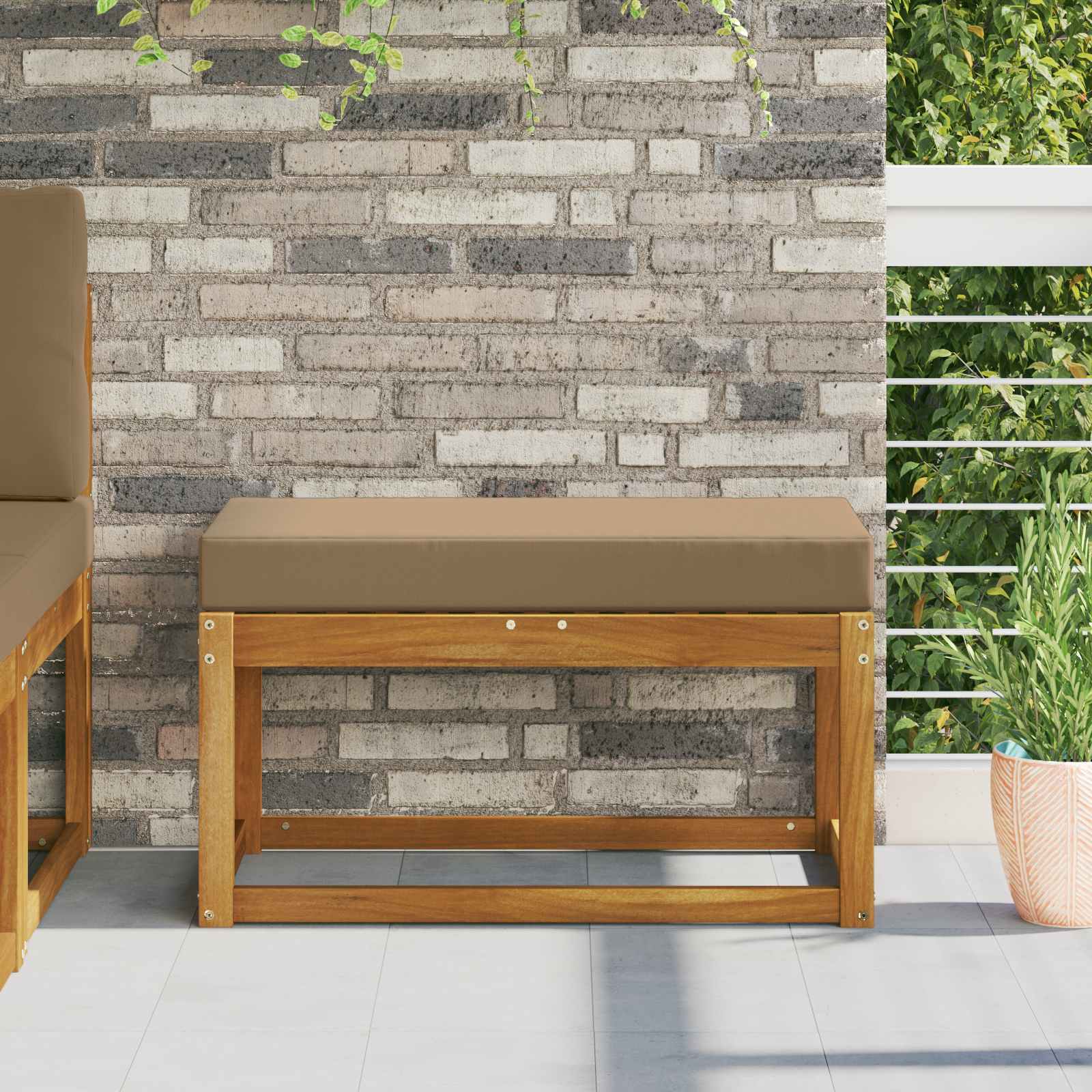 Μαξιλάρι Καθίσματος Εξωτερικού Χώρου Taupe 80 x 40 x 8 cm - Pakobazaar