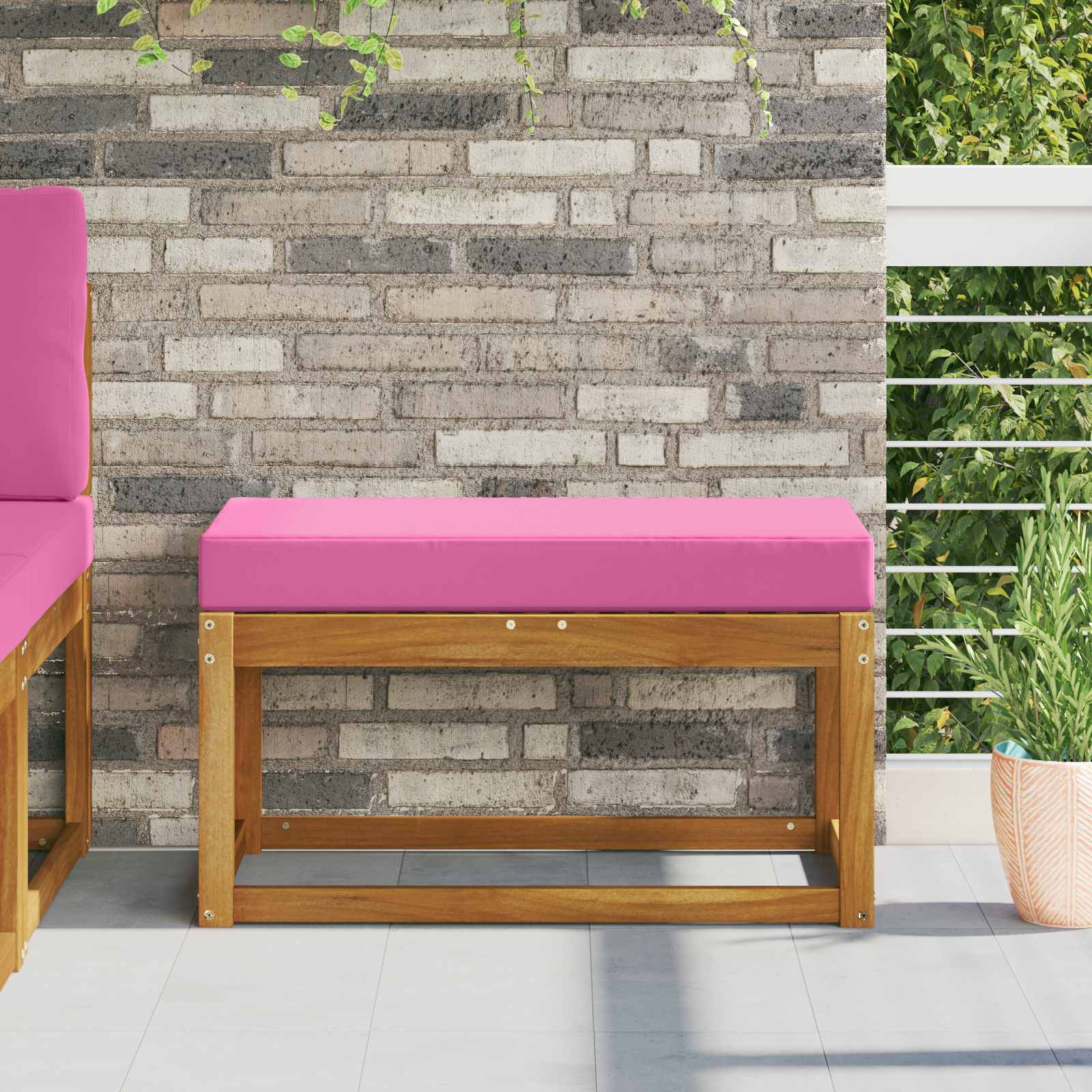 Μαξιλάρια Καθίσματος Ροζ 80 x 40 x 8 cm 100% Πολυεστέρας - Pakobazaar