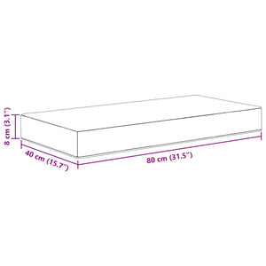 Μαξιλάρια Καθίσματος Ροζ 80 x 40 x 8 cm 100% Πολυεστέρας - Pakobazaar
