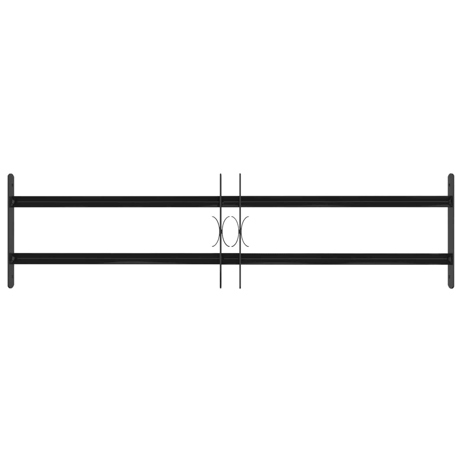 Γρίλια Παραθύρου Μαύρο 115 x 30 εκ Χάλυβας με επίστρωση πούδρας - Pakobazaar