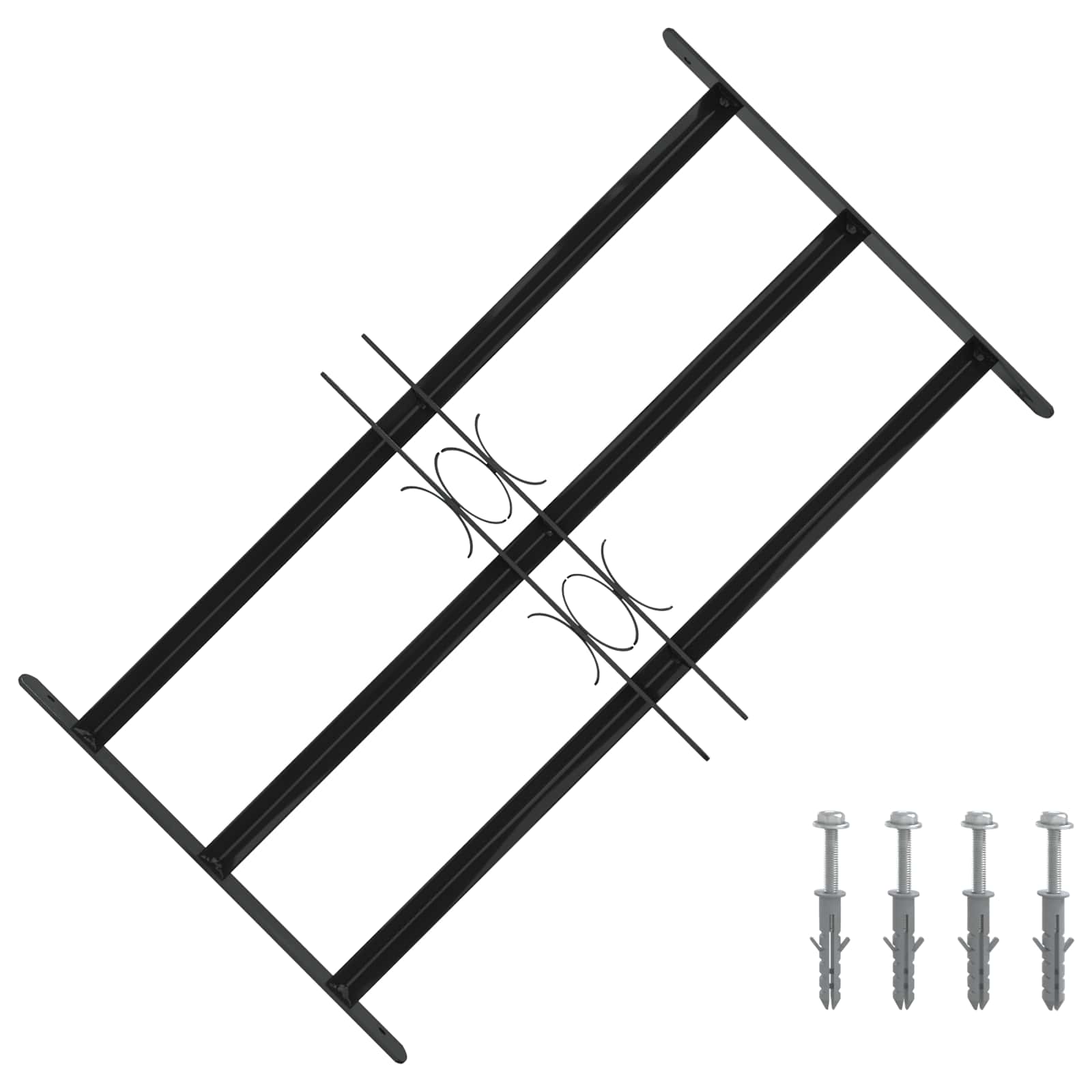 Γρίλια Παραθύρου Μαύρο 75.5 x 45 εκ - Pakobazaar