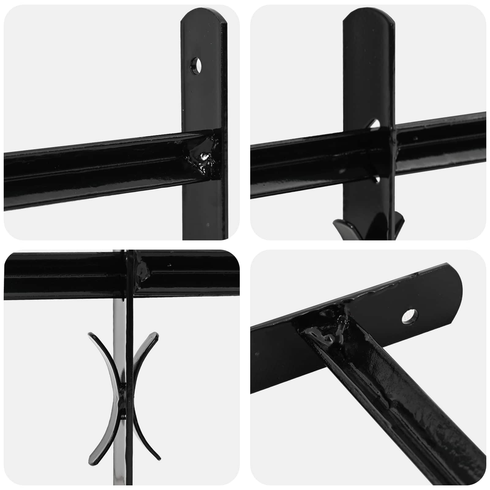 Γρίλια Παραθύρου Μαύρο 115 x 60 εκ Χάλυβας με επίστρωση πούδρας - Pakobazaar