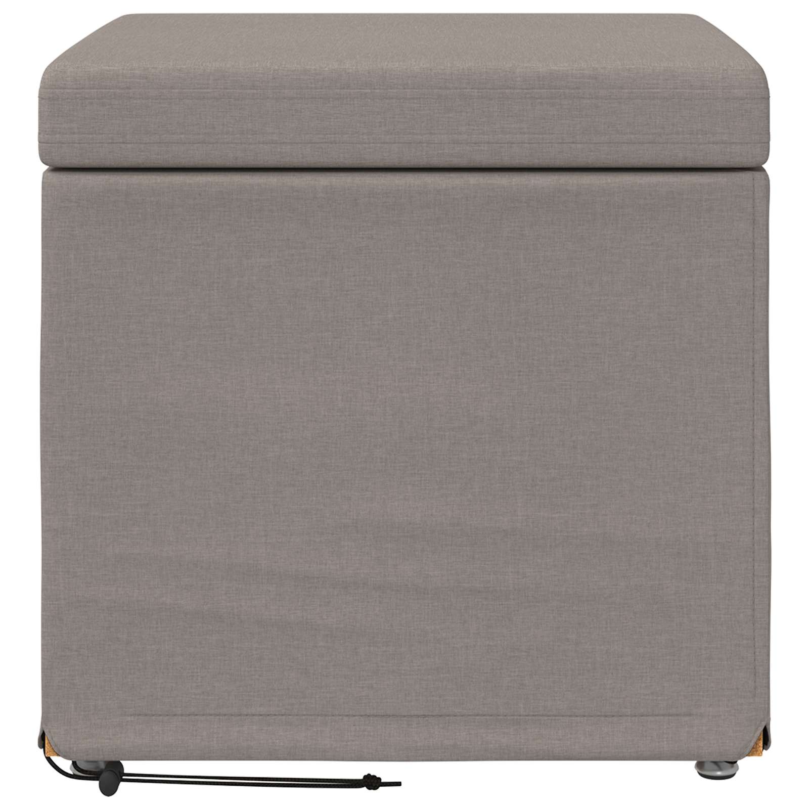 Σκαμνί Taupe 41 x 41 x 40 εκ Ύφασμα και Επεξεργασμένο Ξύλο