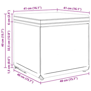 Σκαμνί Ροζ 41 x 41 x 40 εκ Βελούδο και Μηχανικά Ξύλα