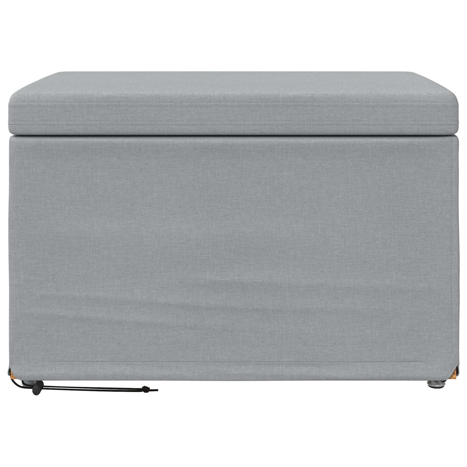 Σκαμνί Ανοιχτό γκρι Ύφασμα και Επεξεργασμένο Ξύλο