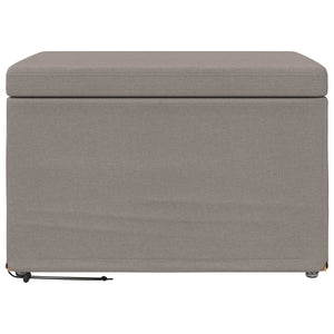 Σκαμνί Taupe 61 x 41 x 40 εκ Ύφασμα και Επεξεργασμένο Ξύλο