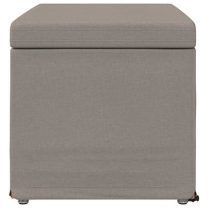 Σκαμνί Taupe 61 x 41 x 40 εκ Ύφασμα και Επεξεργασμένο Ξύλο