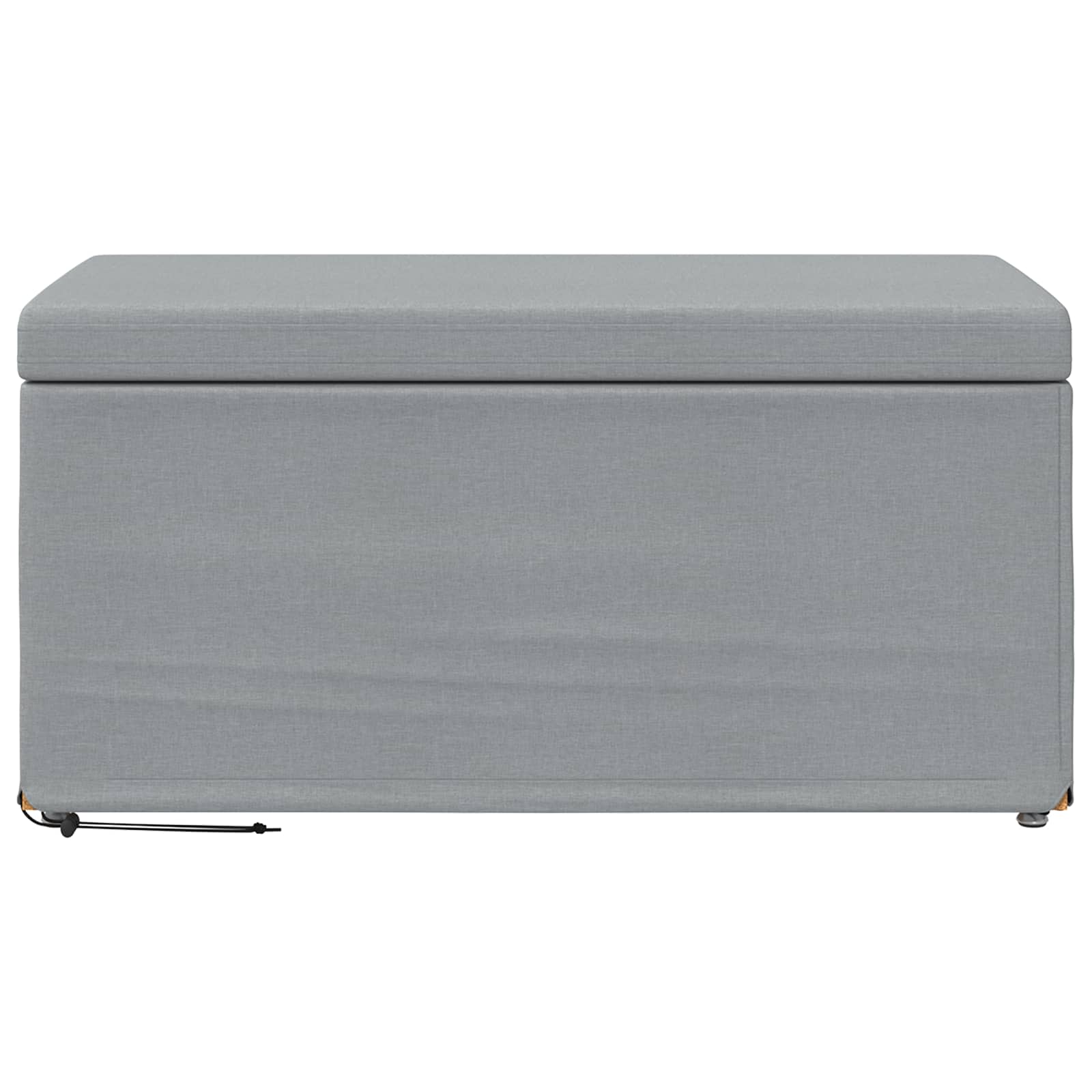 Σκαμνί Ανοιχτό γκρι Ύφασμα και Επεξεργασμένο Ξύλο