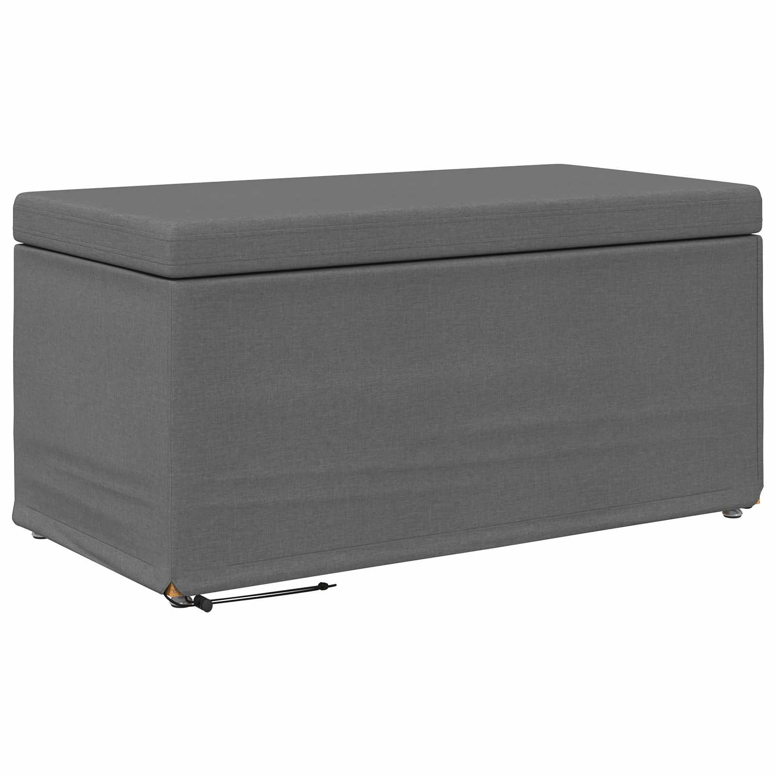 Σκαμνί Σκούρο Γκρι Ύφασμα και Επεξεργασμένο Ξύλο