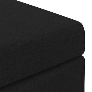 Σκαμνί Μαύρο 81 x 41 x 40 cm Ύφασμα και Επεξεργασμένο Ξύλο
