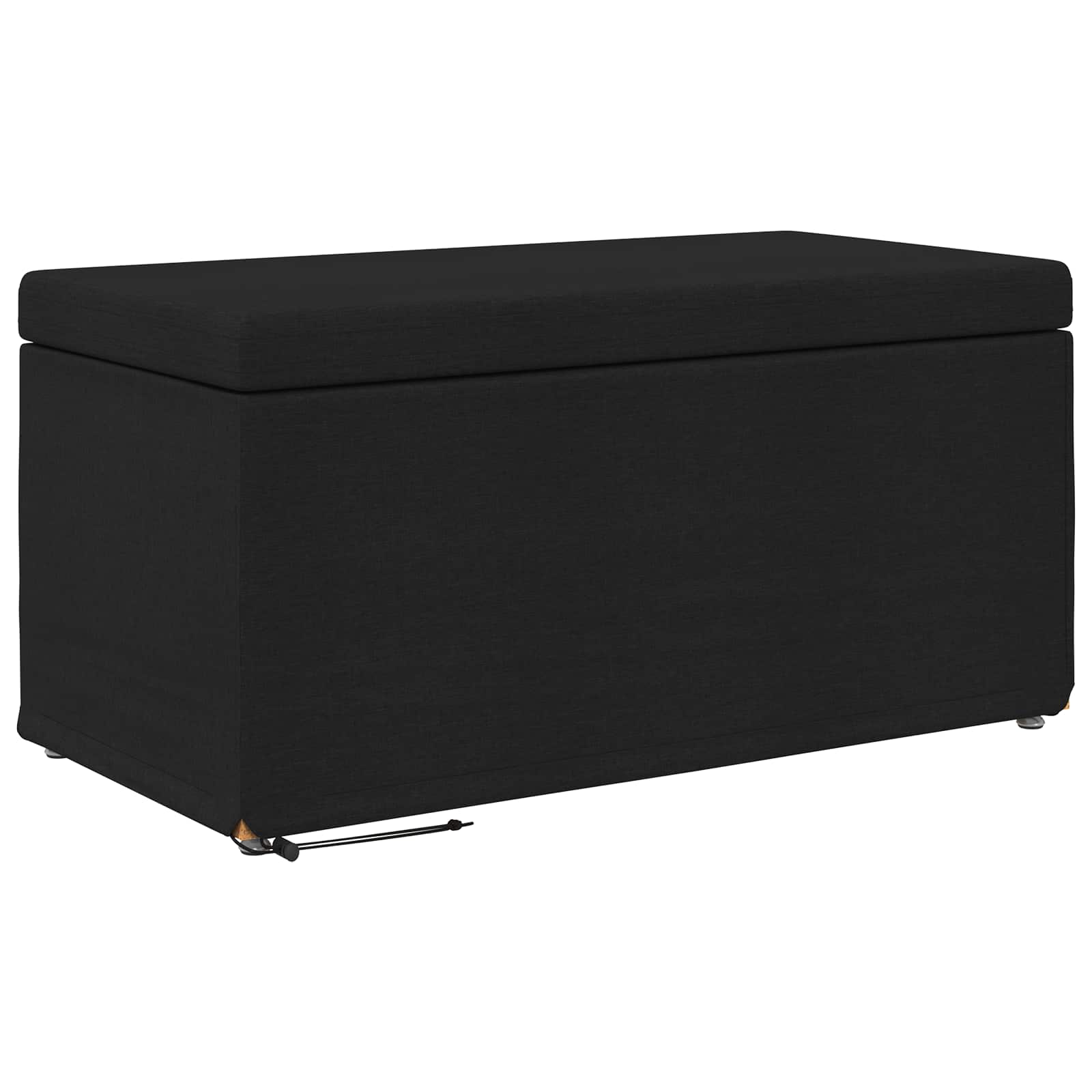 Σκαμνί Μαύρο 81 x 41 x 40 cm Ύφασμα και Επεξεργασμένο Ξύλο