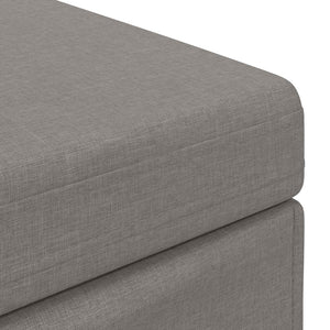 Σκαμνί Taupe 81 x 41 x 40 cm Ύφασμα και Επεξεργασμένο Ξύλο