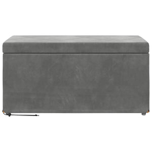 Σκαμνί Σκούρο Γκρι 81 x 41 x 40 cm Βελούδο και Μηχανικά Ξύλα