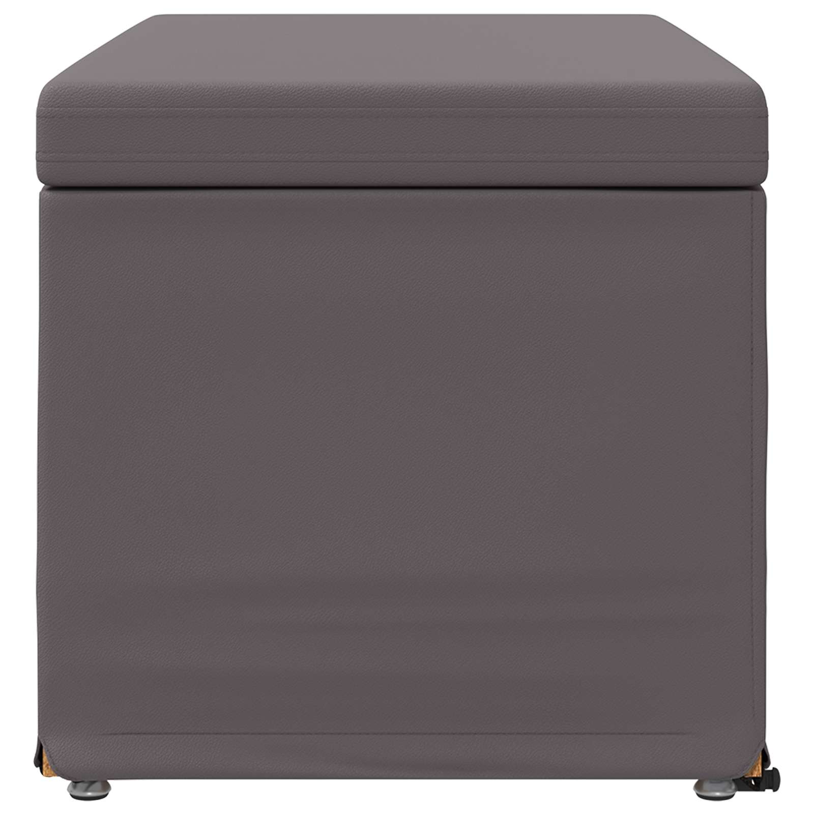 Σκαμνί Γκρι 81 x 41 x 40 cm Ψεύτικο Δέρμα και Μηχανικά Ξύλα