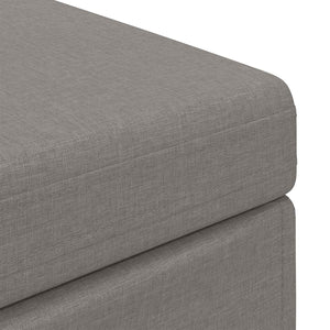 Σκαμνί Taupe 101 x 41 x 40 εκ Ύφασμα και Επεξεργασμένο Ξύλο