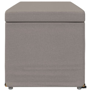 Σκαμνί Taupe 101 x 41 x 40 εκ Ύφασμα και Επεξεργασμένο Ξύλο