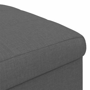 Οθωμανικό αποθήκευσης Σκούρο Γκρι 40 x 40 x 45 cm ύφασμα - Pakobazaar