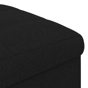 Οθωμανό με Αποθηκευτικό Χώρο Μαύρο 40 x 40 x 45 cm ύφασμα
