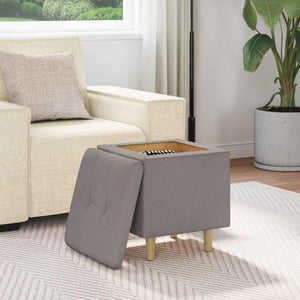 Οθωμανό με Αποθηκευτικό Χώρο Taupe 40 x 40 x 45 cm ύφασμα