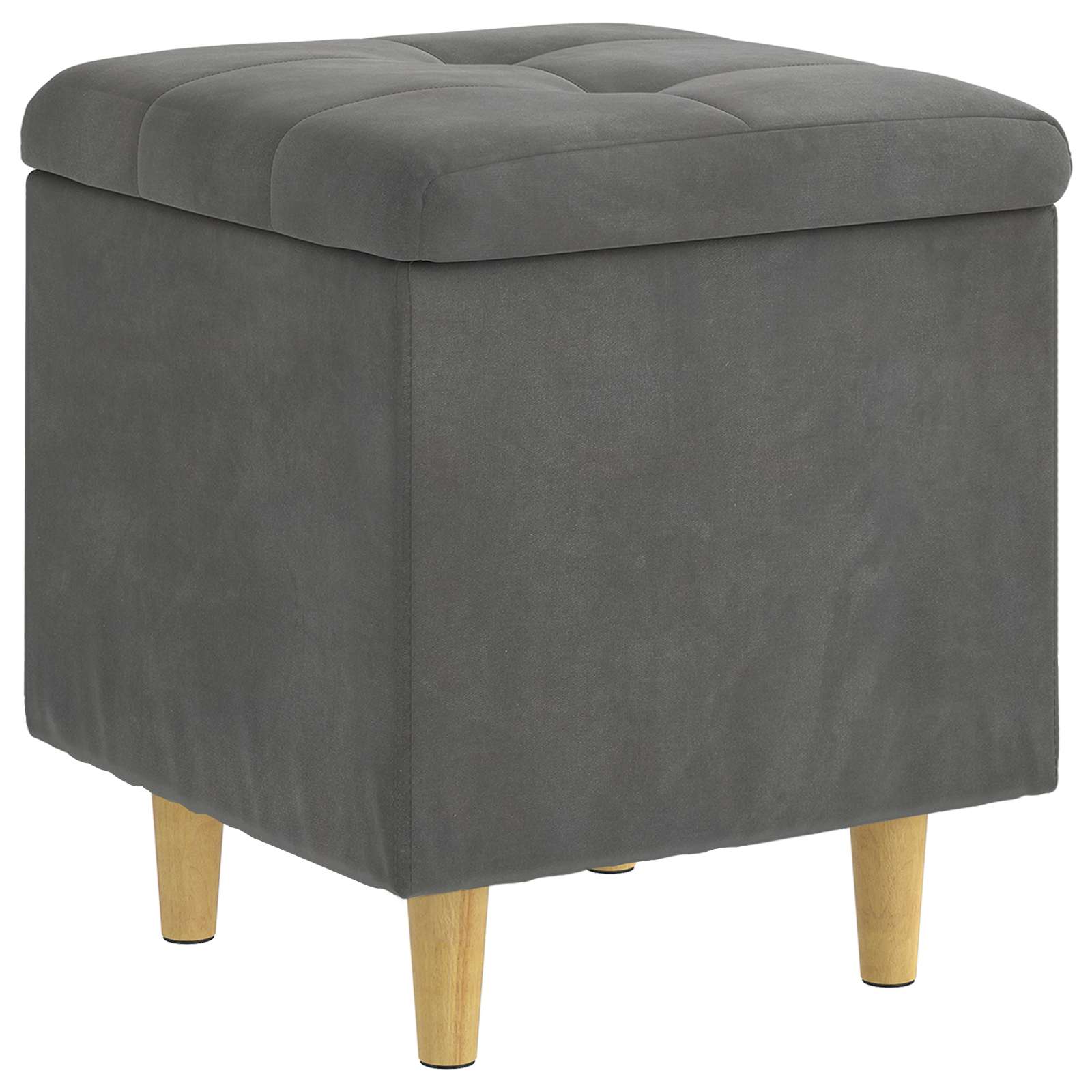 Οθωμανικό αποθήκευσης Σκούρο Γκρι 40 x 40 x 45 cm Βελούδο