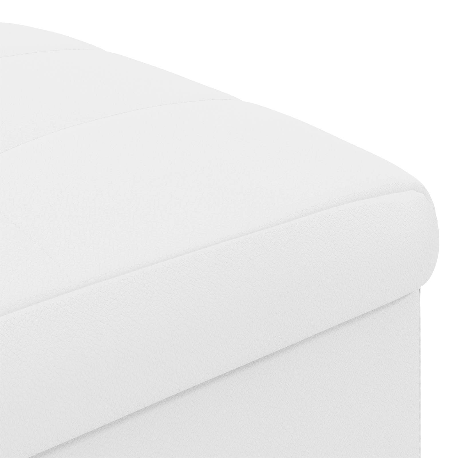 Οθωμανικό αποθήκευσης Λευκός 40 x 40 x 45 cm Τεχνητό δέρμα