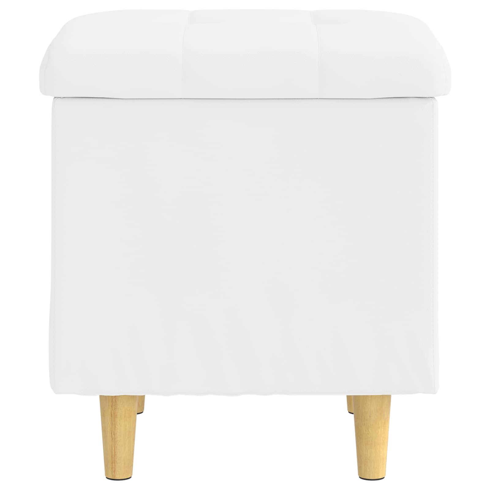 Οθωμανικό αποθήκευσης Λευκός 40 x 40 x 45 cm Τεχνητό δέρμα