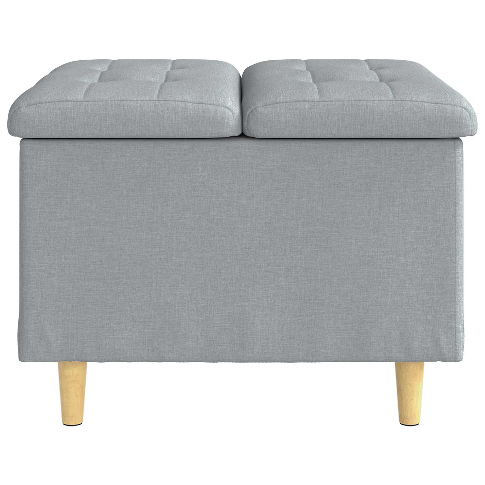 Οθωμανικό αποθήκευσης Ανοιχτό γκρι 60 x 60 x 45 cm ύφασμα