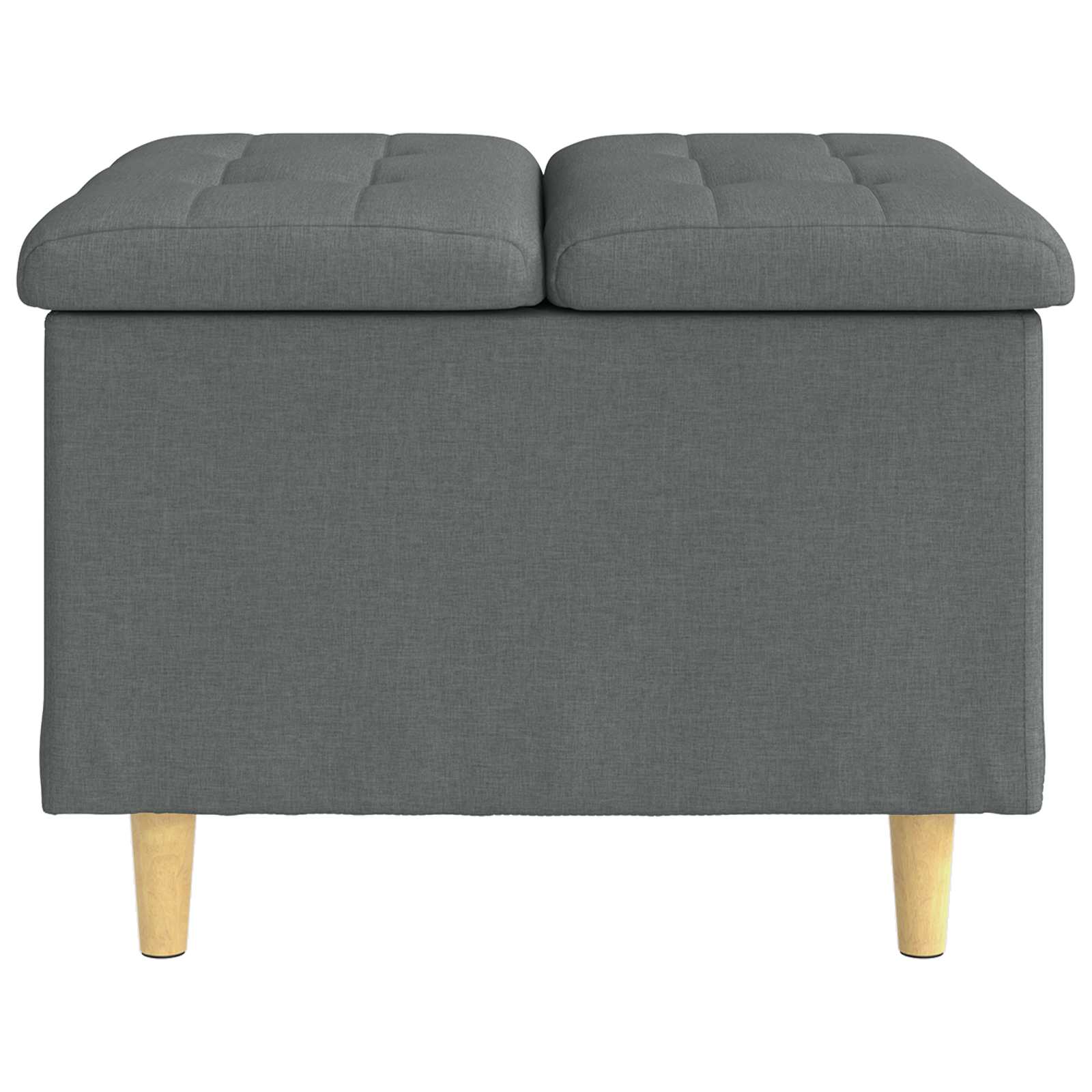 Οθωμανικό αποθήκευσης Σκούρο Γκρι 60 x 60 x 45 cm ύφασμα