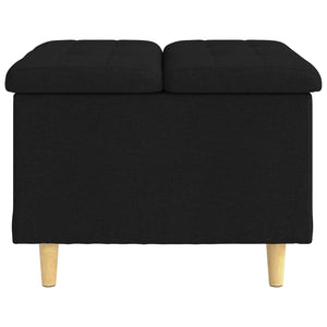 Οθωμανό με Αποθηκευτικό Χώρο Μαύρο 60 x 60 x 45 cm ύφασμα