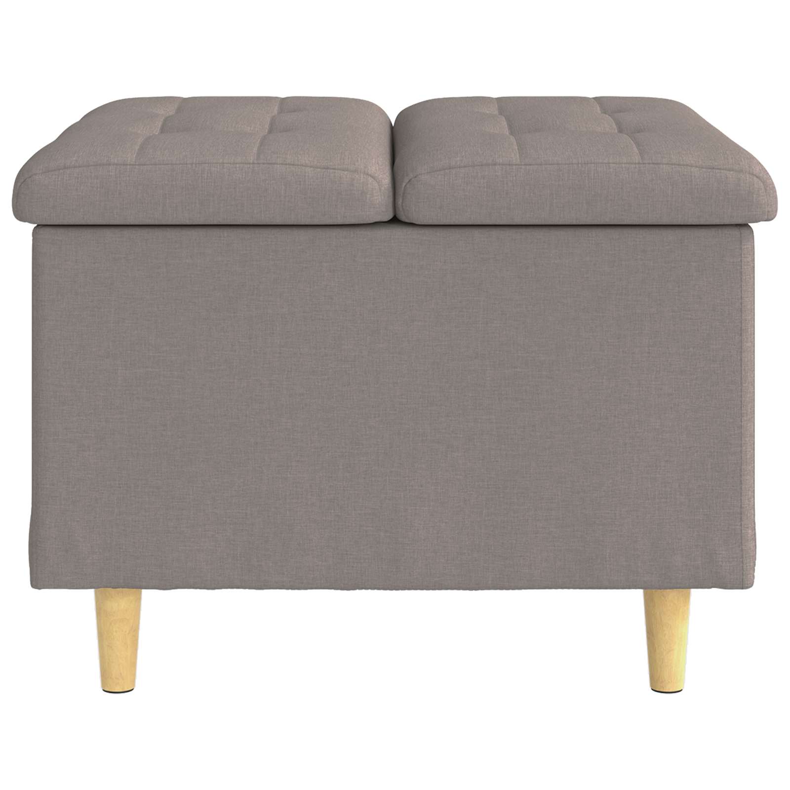Οθωμανικό αποθήκευσης με μαξιλάρι Taupe 60 x 60 x 45 cm ύφασμα - Pakobazaar