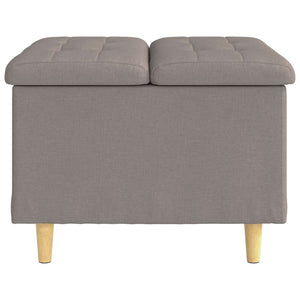 Οθωμανικό αποθήκευσης με μαξιλάρι Taupe 60 x 60 x 45 cm ύφασμα - Pakobazaar