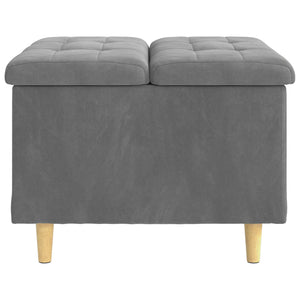Οθωμανικό αποθήκευσης Σκούρο Γκρι 60 x 60 x 45 cm Βελούδο