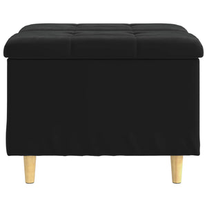 Οθωμανό με Αποθηκευτικό Χώρο Μαύρο 60 x 60 x 45 cm Βελούδο