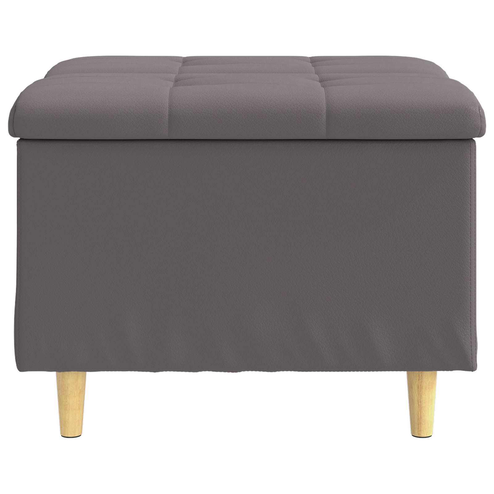 Οθωμανικό αποθήκευσης Γκρι 60 x 60 x 45 cm Τεχνητό δέρμα