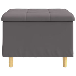 Οθωμανικό αποθήκευσης Γκρι 60 x 60 x 45 cm Τεχνητό δέρμα