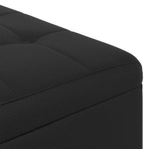 Οθωμανό με Αποθηκευτικό Χώρο Μαύρο 60 x 60 x 45 cm