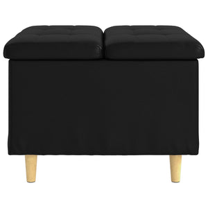 Οθωμανό με Αποθηκευτικό Χώρο Μαύρο 60 x 60 x 45 cm