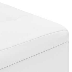 Οθωμανό με Αποθηκευτικό Χώρο Λευκός 60 x 60 x 45 cm