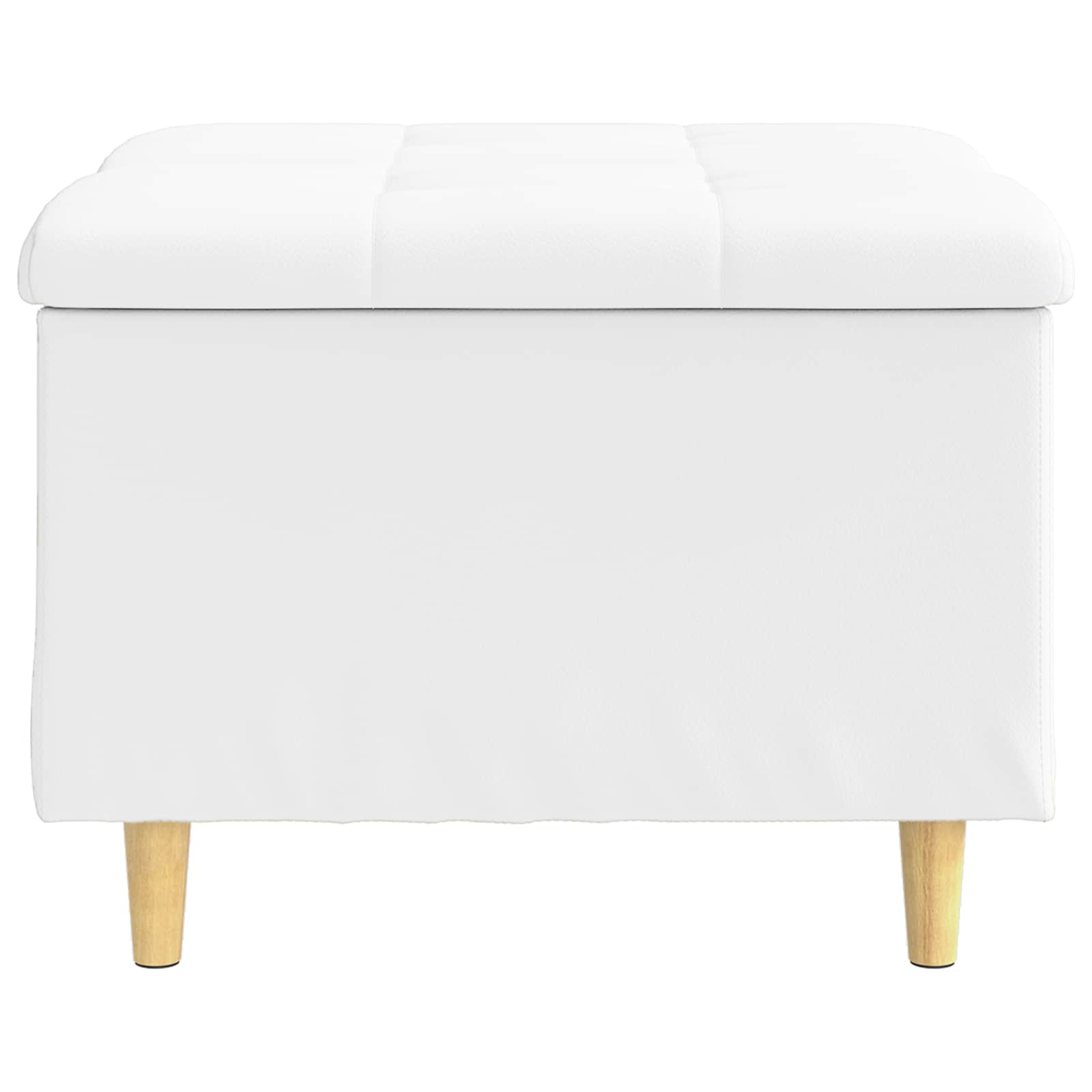 Οθωμανικό αποθήκευσης Λευκός 60 x 60 x 45 cm Τεχνητό δέρμα