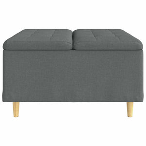 Οθωμανικό αποθήκευσης Σκούρο Γκρι 80 x 80 x 45 cm ύφασμα - Pakobazaar