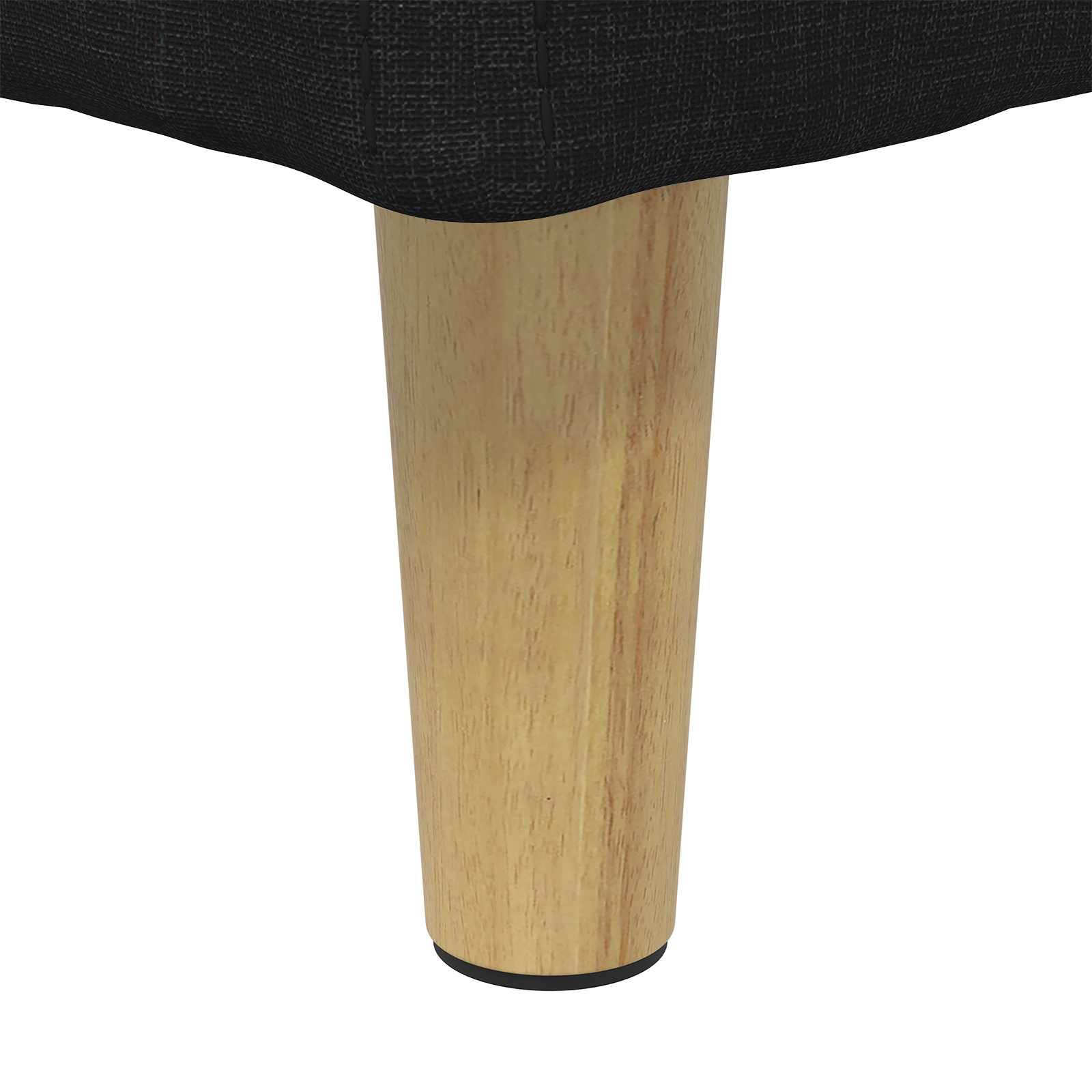 Οθωμανικό αποθήκευσης με μαξιλάρι Μαύρο 80 x 80 x 45 cm ύφασμα - Pakobazaar