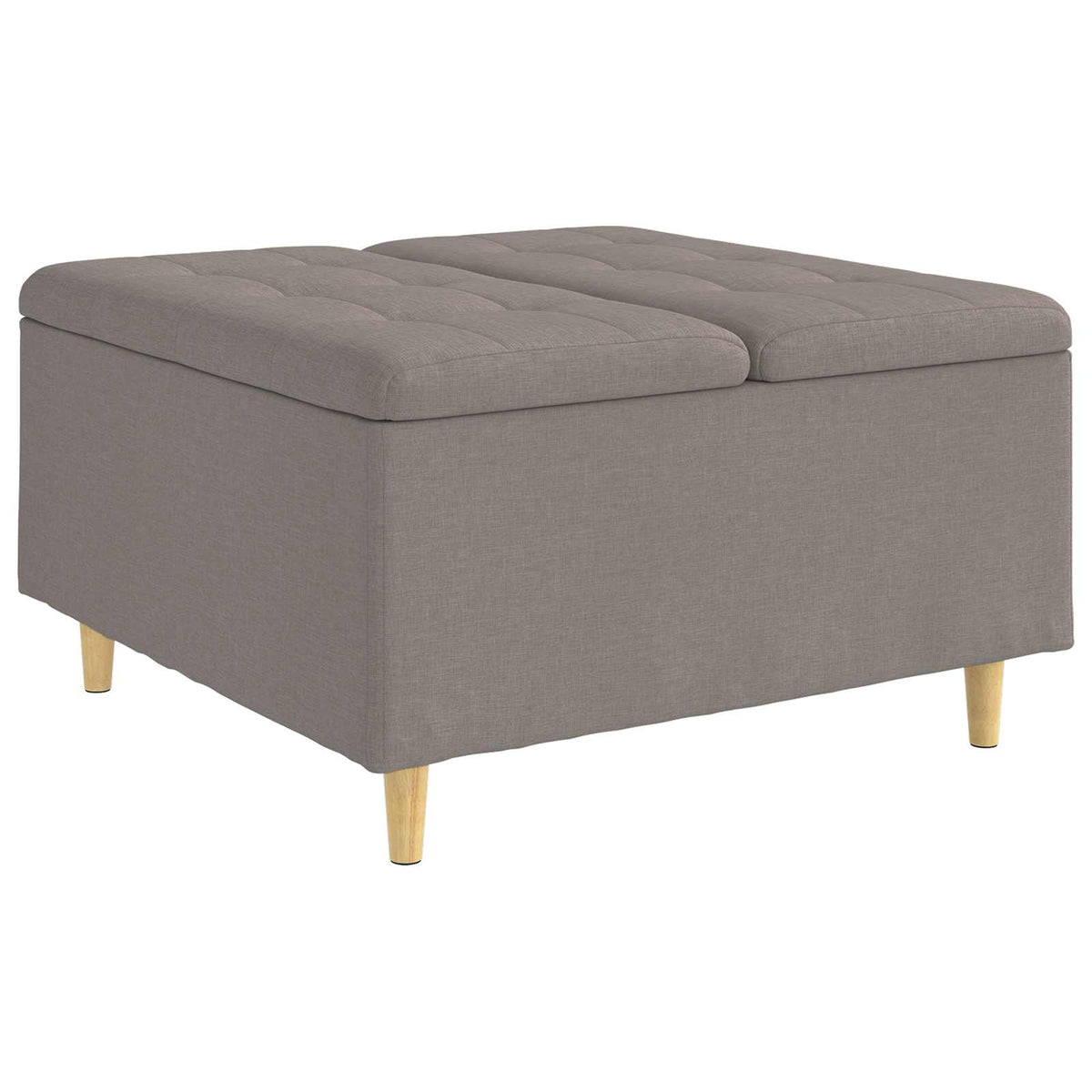 Οθωμανό με Αποθηκευτικό Χώρο Taupe 80 x 80 x 45 cm ύφασμα