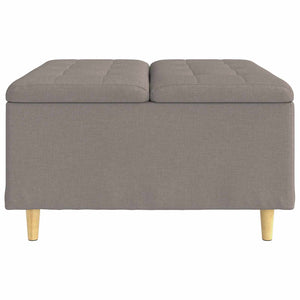 Οθωμανό με Αποθηκευτικό Χώρο Taupe 80 x 80 x 45 cm ύφασμα