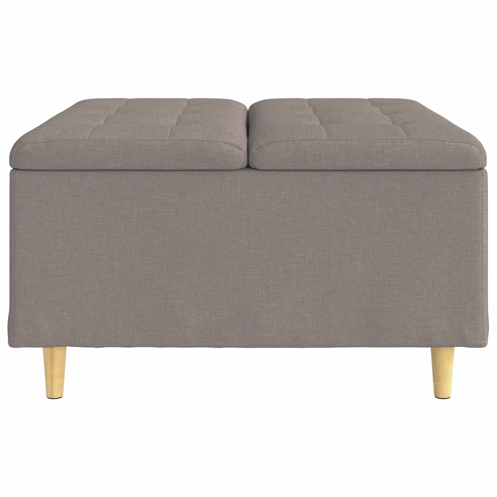 Οθωμανικό αποθήκευσης με μαξιλάρι Taupe 80 x 80 x 45 cm ύφασμα - Pakobazaar