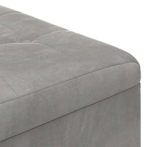 Οθωμανικό αποθήκευσης Ανοιχτό γκρι 80 x 80 x 45 cm Βελούδο - Pakobazaar