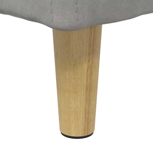 Οθωμανικό αποθήκευσης Ανοιχτό γκρι 80 x 80 x 45 cm Βελούδο - Pakobazaar