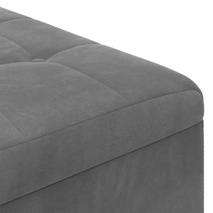 Οθωμανικό αποθήκευσης Σκούρο Γκρι 80 x 80 x 45 cm Βελούδο - Pakobazaar